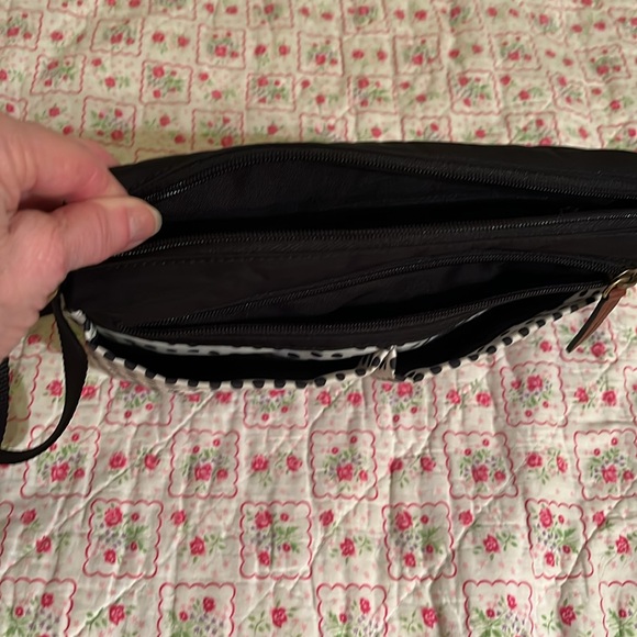 Fossil White with black polka dots crossbody handbag - Picture 5 of 6